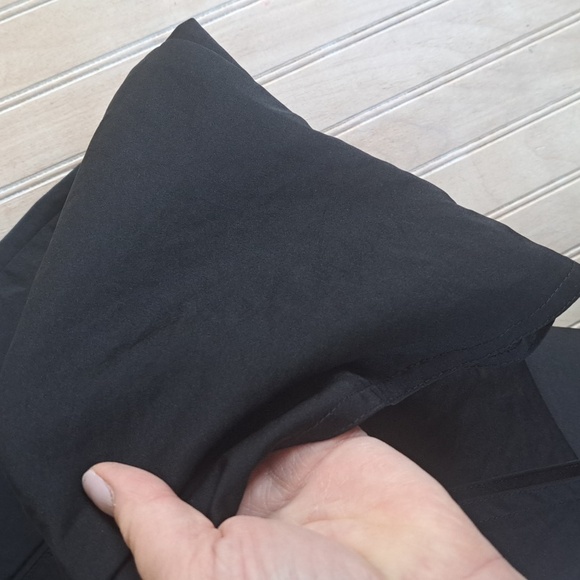 Mossimo Black Satin A-Line Fit & Flare Side Zip Classic Flowy Modest Midi Skirt - Picture 9 of 9